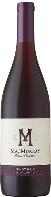 Bottle of Central Coast Pinot Noir from MacMurray Estate Vineyard